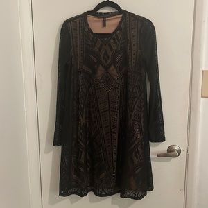 BCBG Maxazria Black Mesh Dress